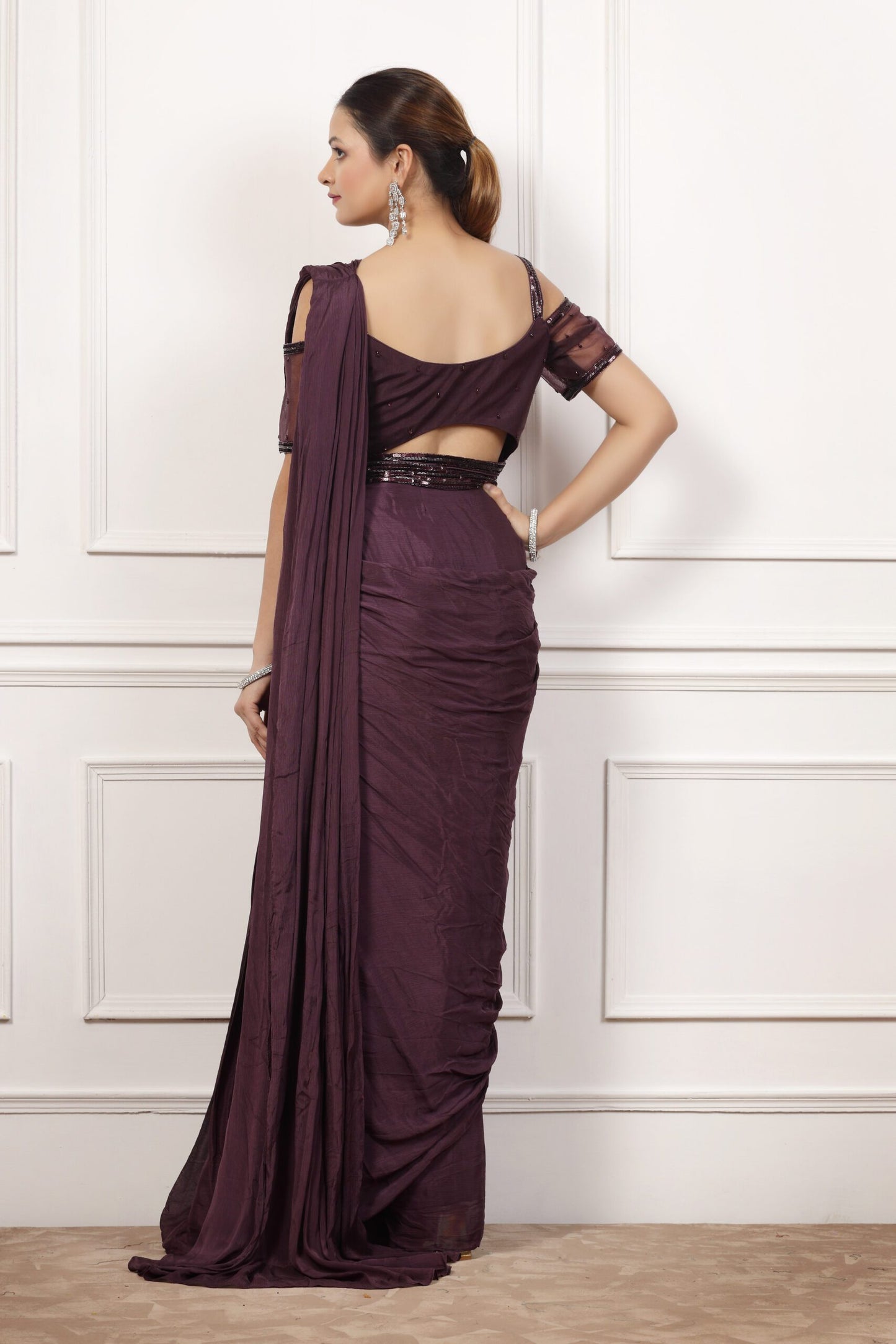 Araina Black Drape Saree