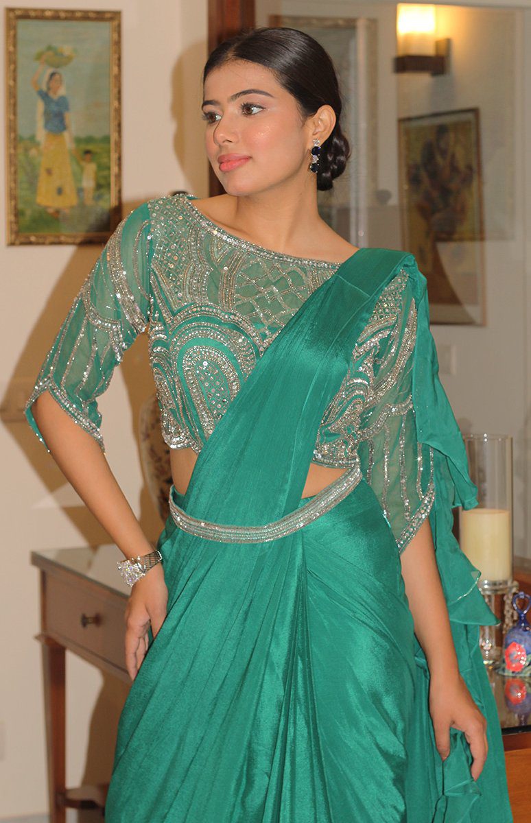Amreen Green Saree