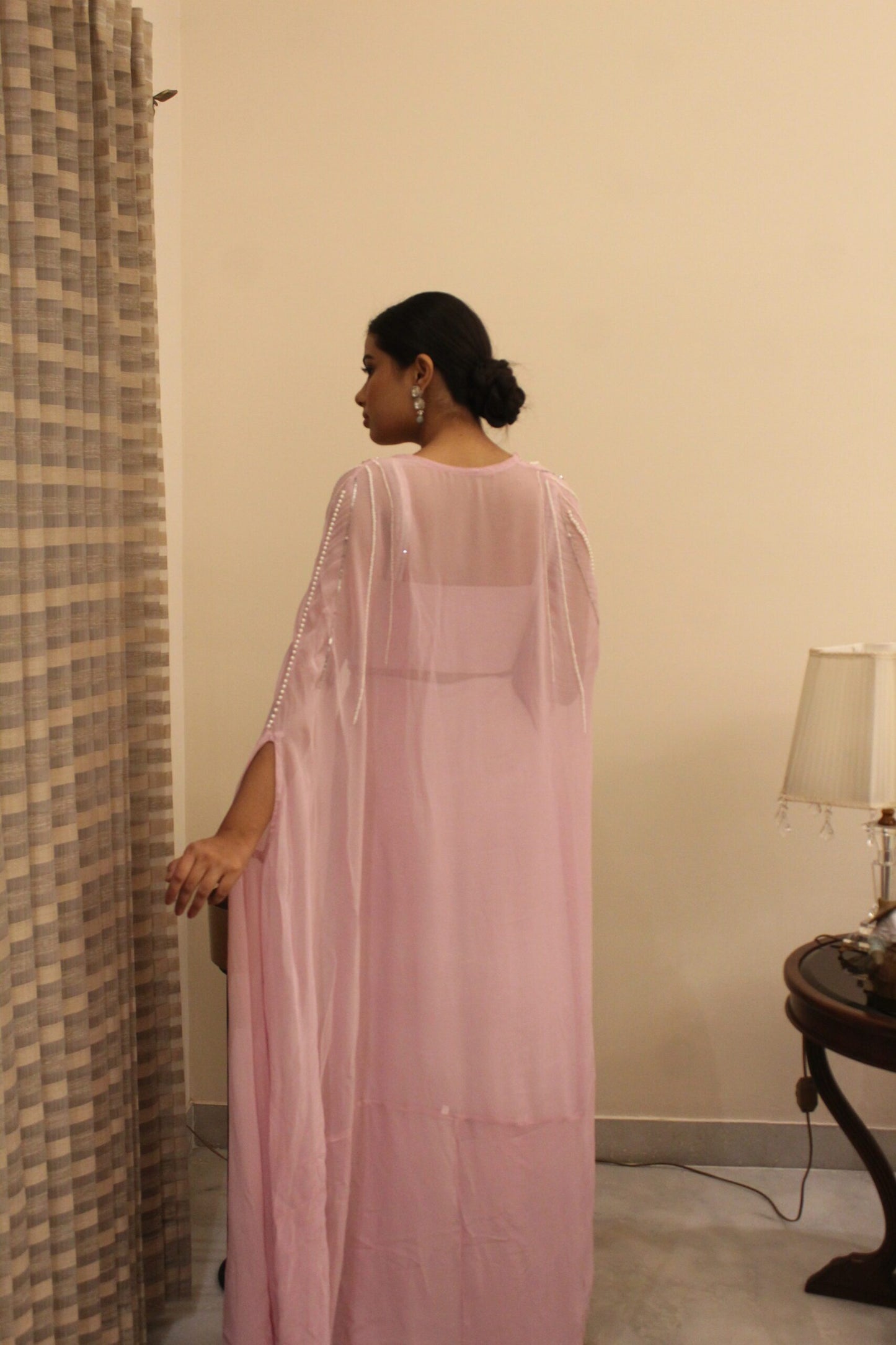 Bushra Blush Pink Corset set