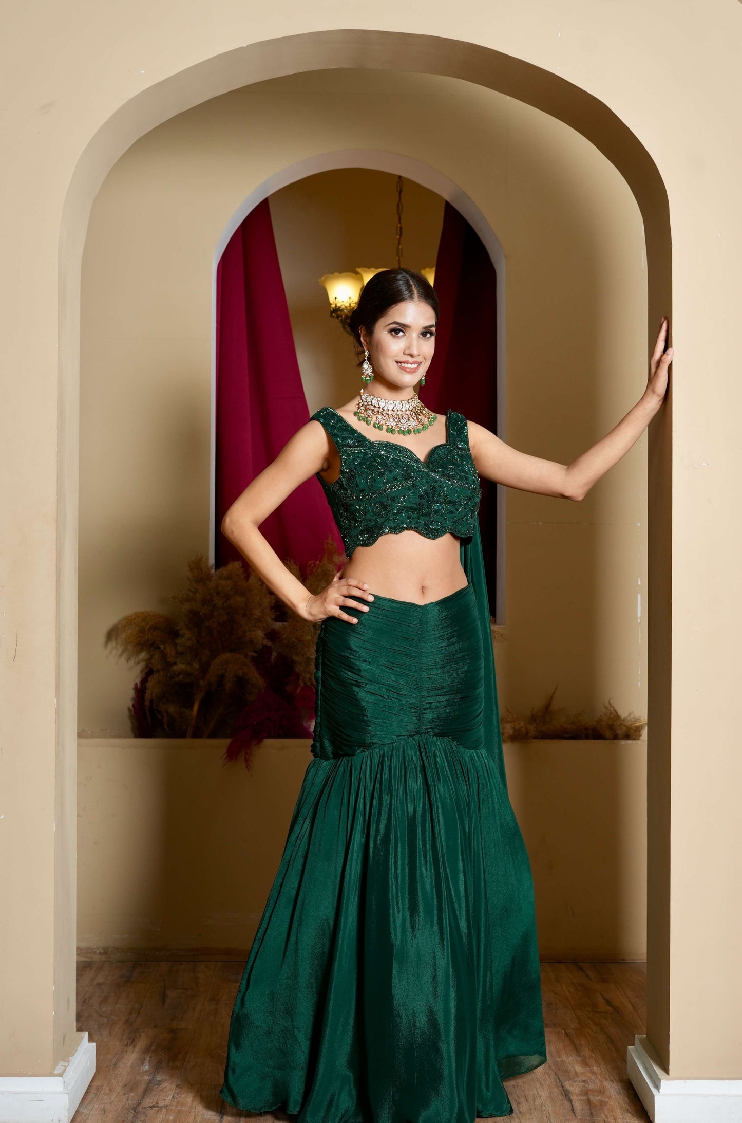 Maya Ruched Lehenga