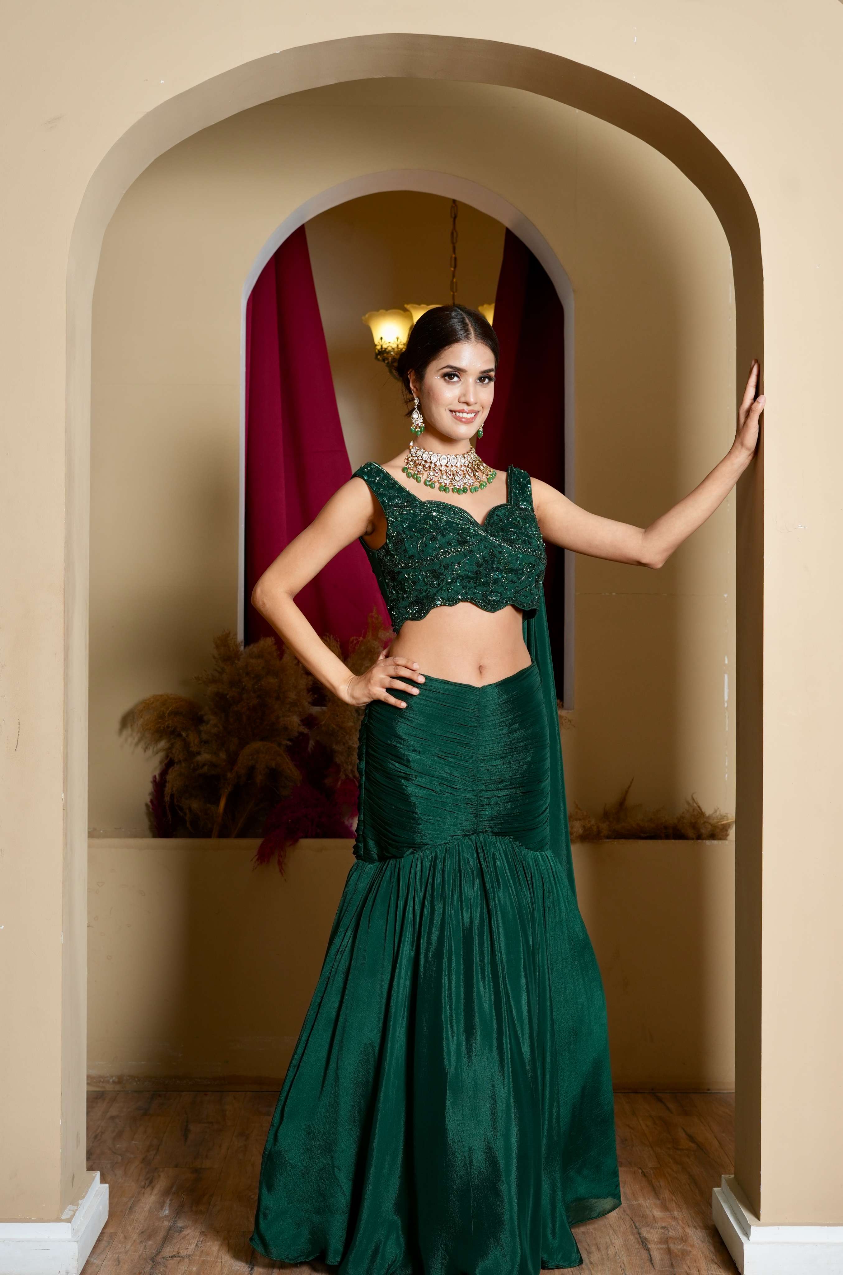 Maya Ruched Lehenga
