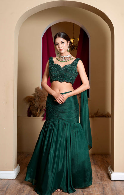 Maya Ruched Lehenga