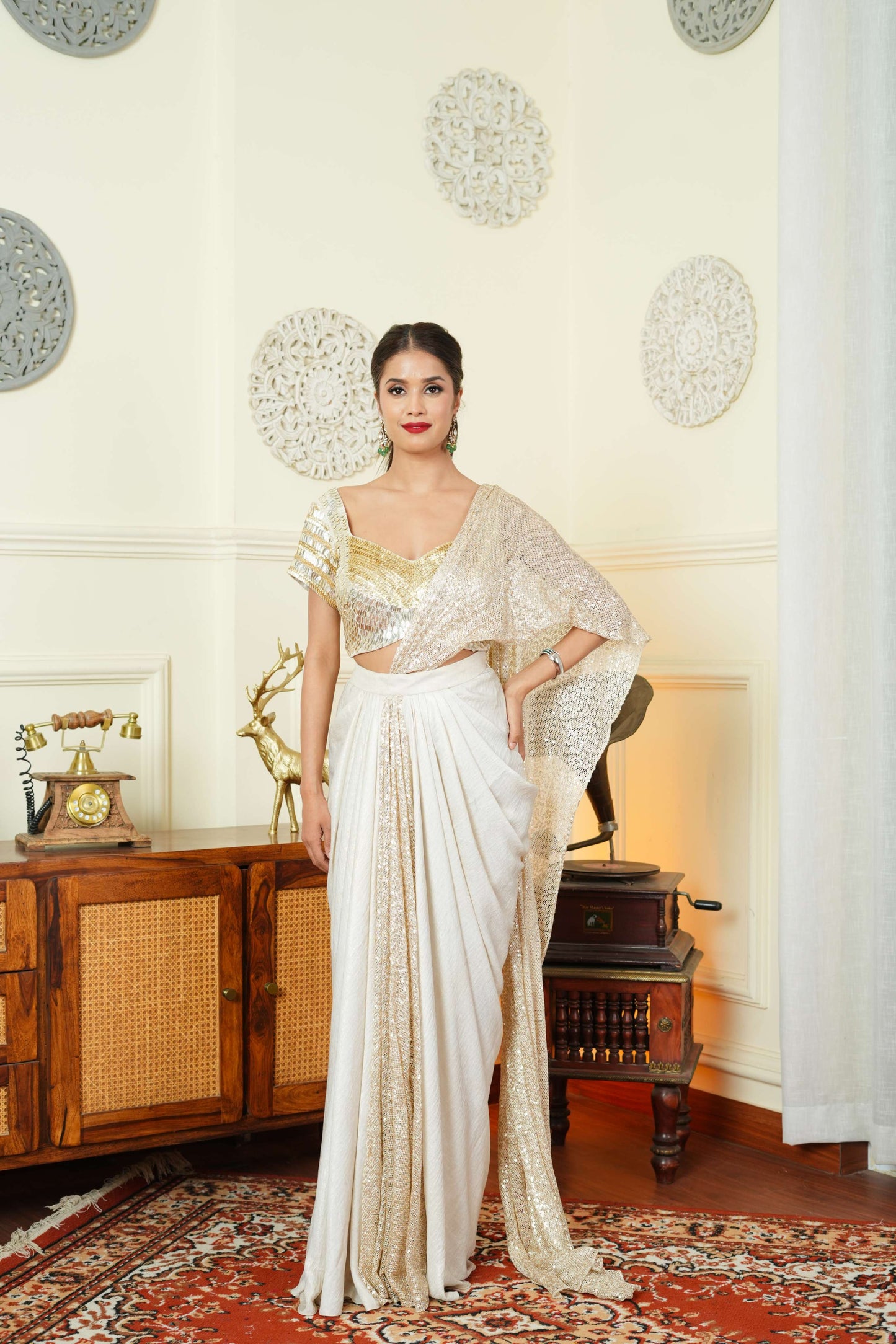 Tanya Golden Saree