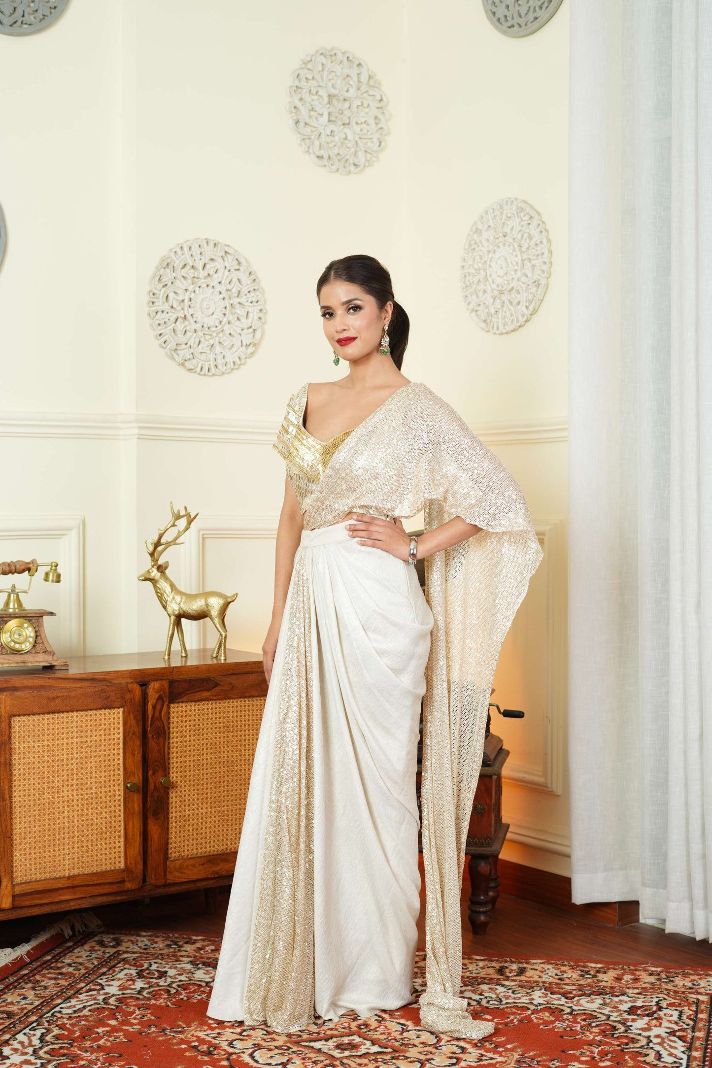 Tanya Golden Saree