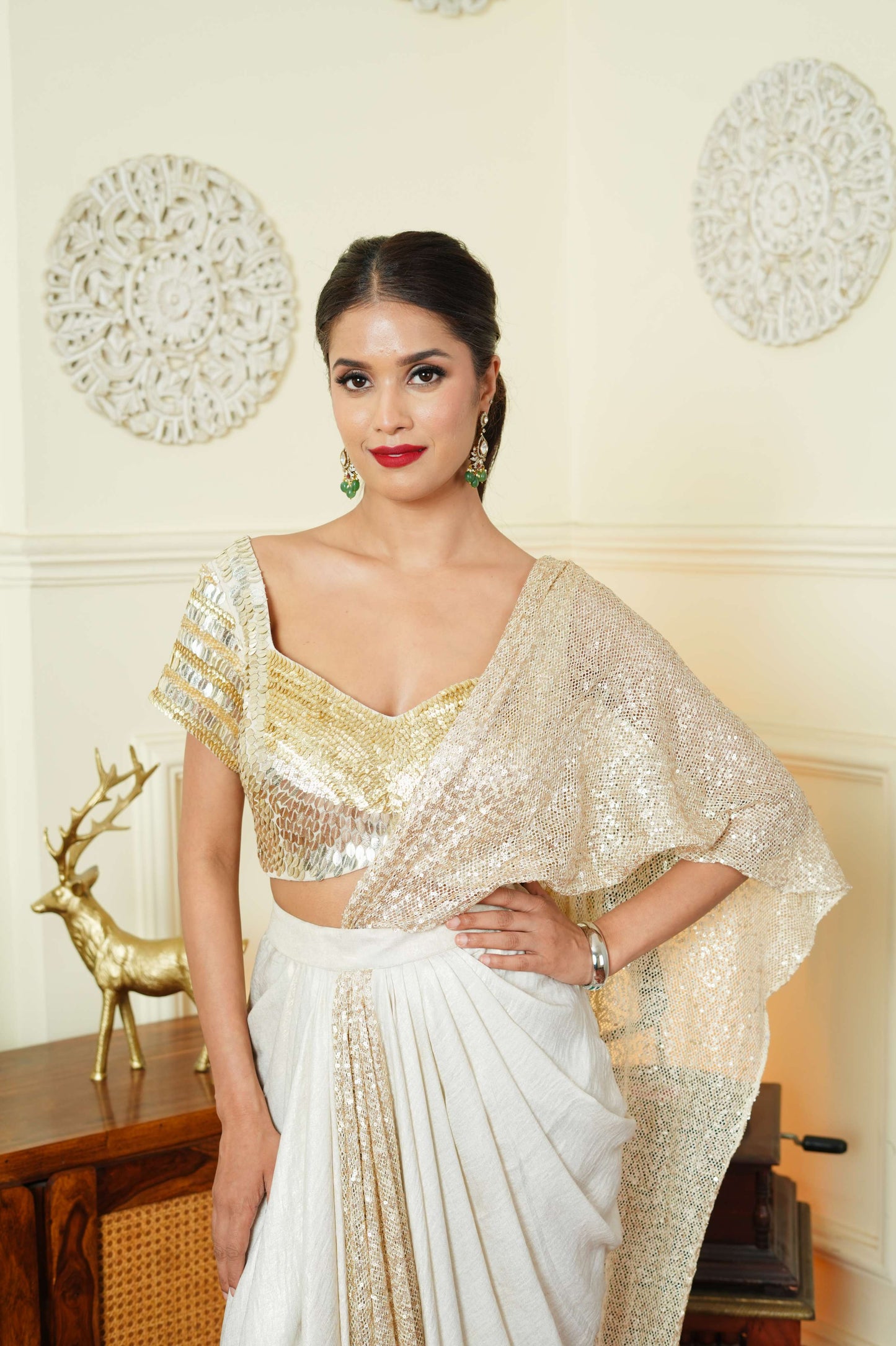 Tanya Golden Saree