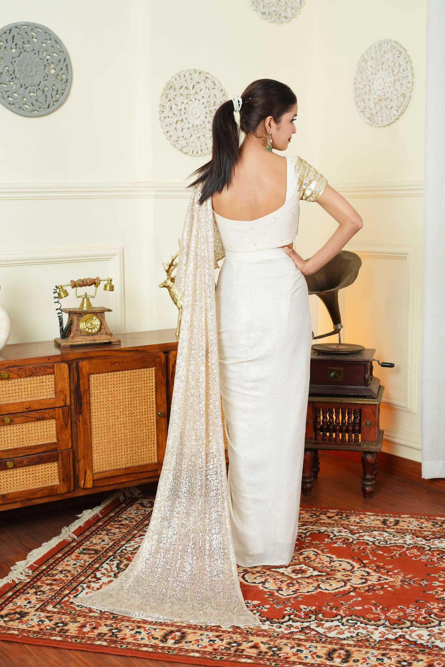 Tanya Golden Saree