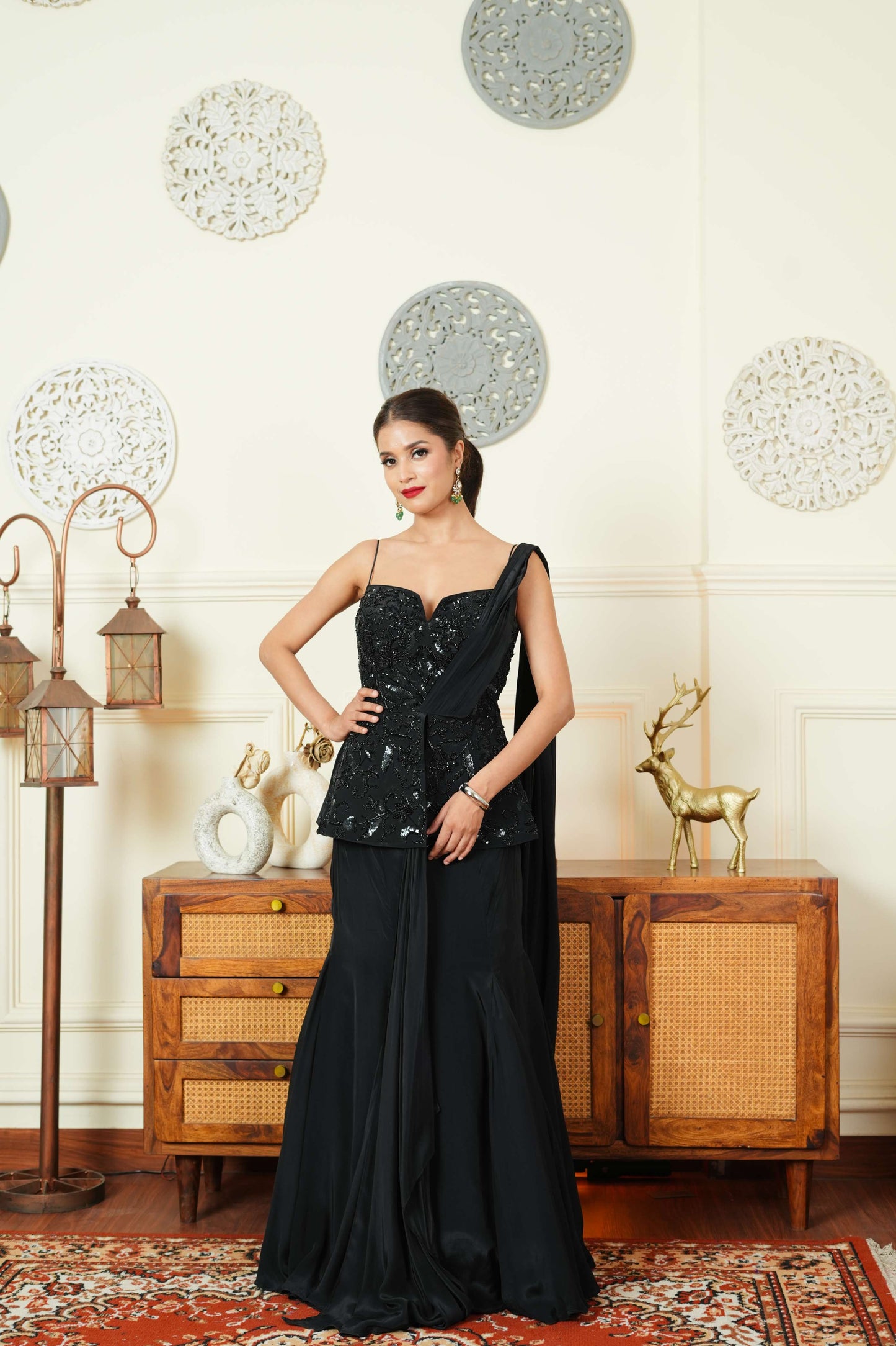 Mehram Saree Lehenga