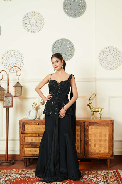 Mehram Saree Lehenga