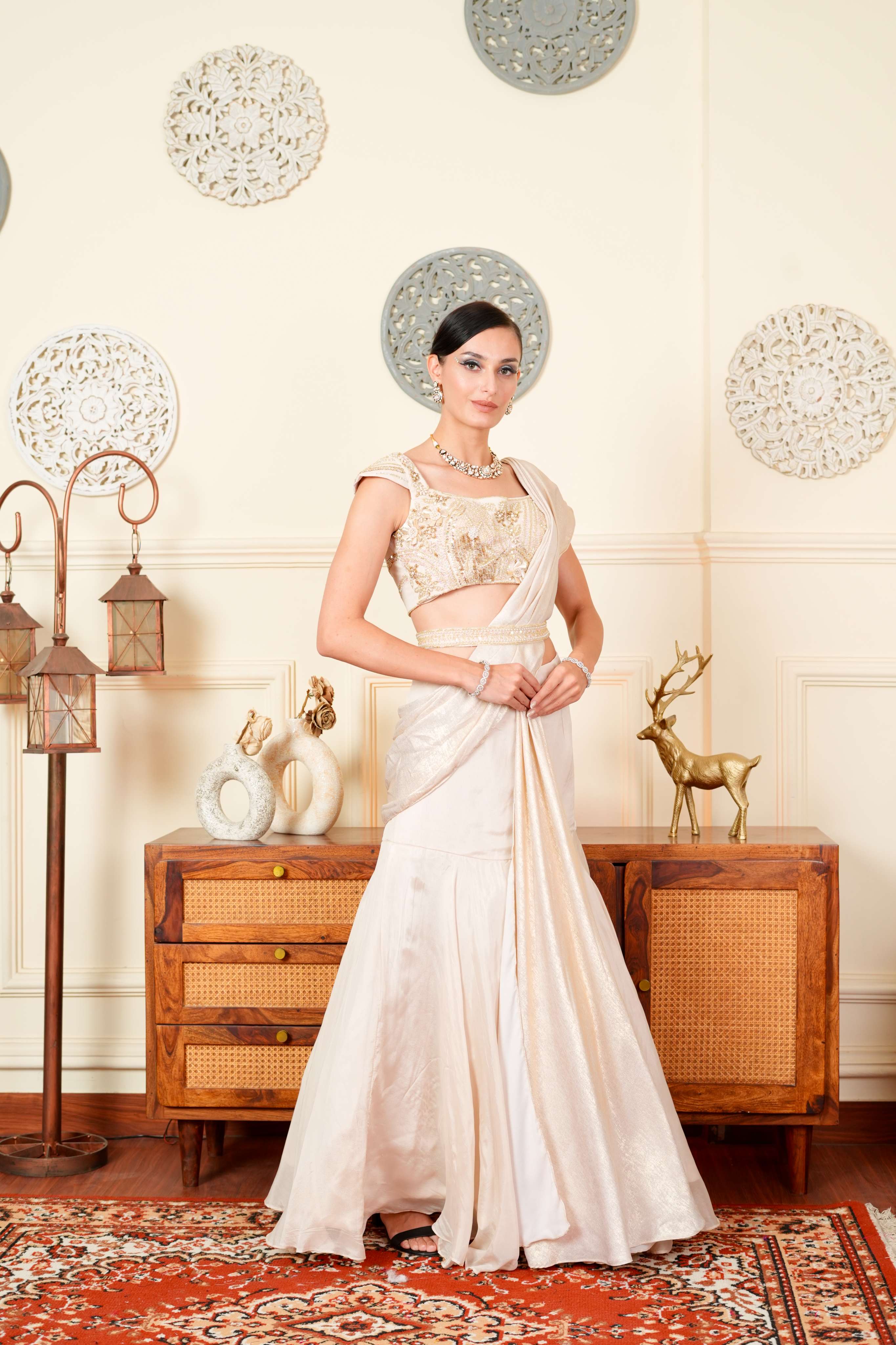 Amber Gold Lehenga