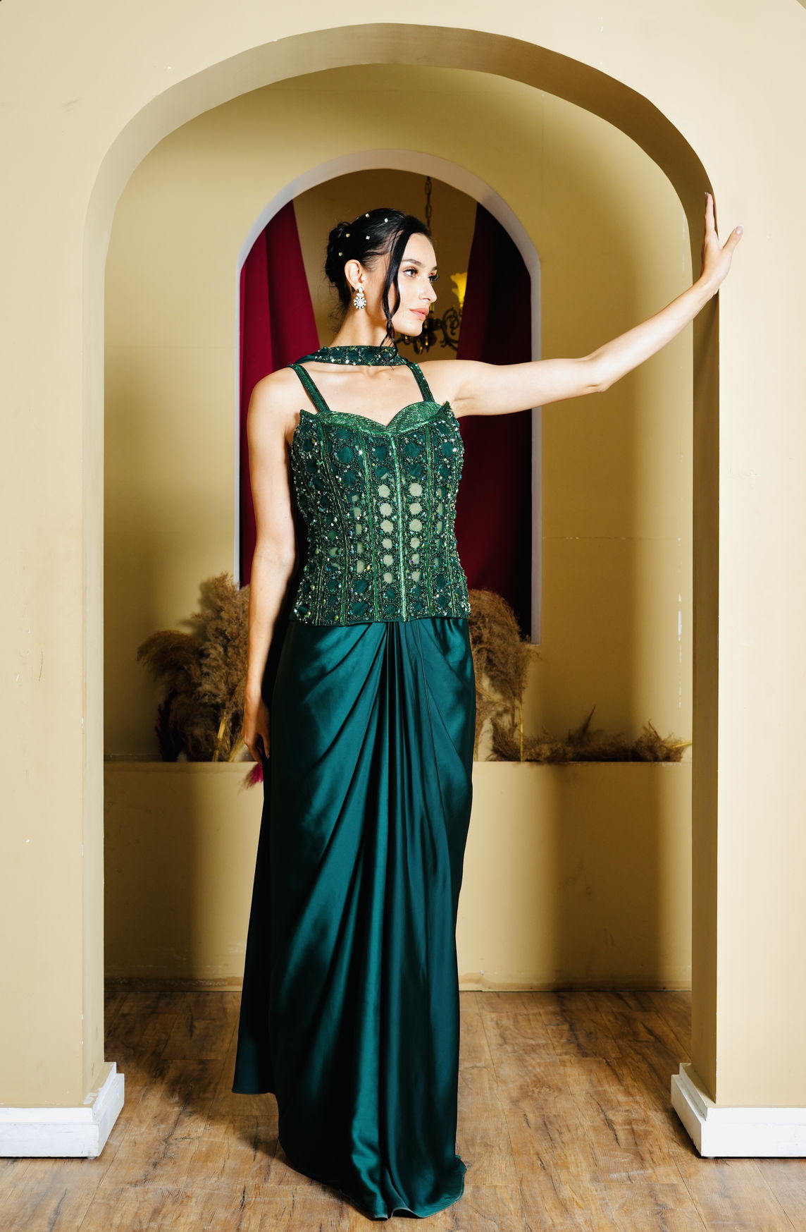 Zinia Green Corset